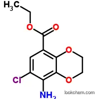 Molecular Structure of 191024-17-6 (8-Amino-7-chloro-2,3-dihydrobenzo[1,4]dioxine-5-carboxylic acid ethyl ester)